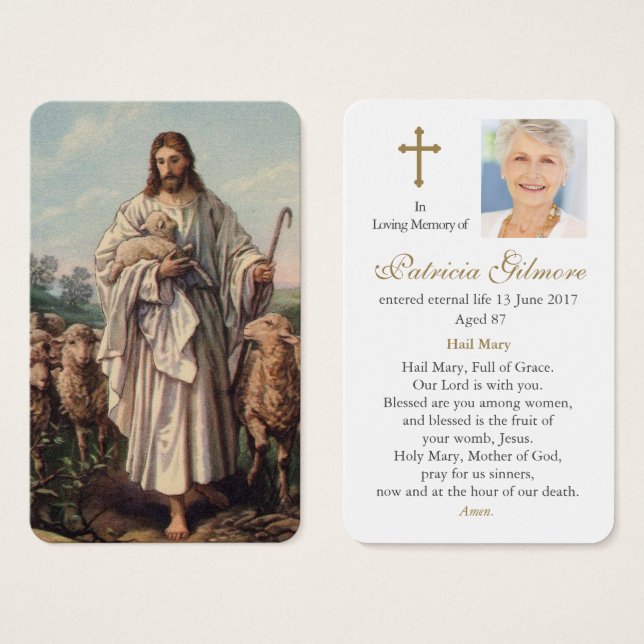 Prayer-kort | Jesus Bra Shepherd 6 Visitkort (Framsida & baksida)
