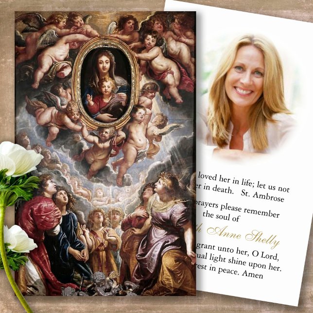 Prayer-kort | Madonna Della Vallicella Visitkort (catholic, religious, celebration of life, in loving memory of, prayer cards for bereavement)