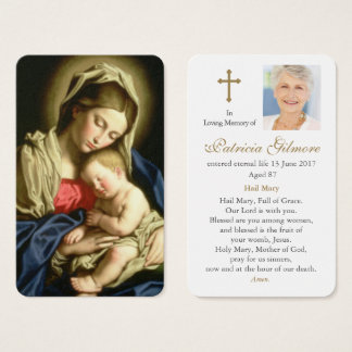 Prayer-kort | Madonna och barn Visitkort