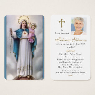 Prayer-kort Mary 12 Stars Visitkort