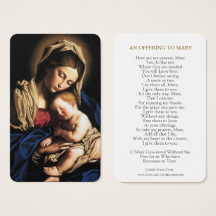 Prayer-kort   Mary & Baby Jesus Visitkort