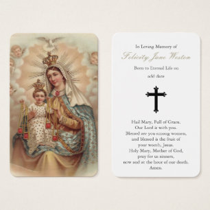 Prayer-kort Mary Weep Visitkort