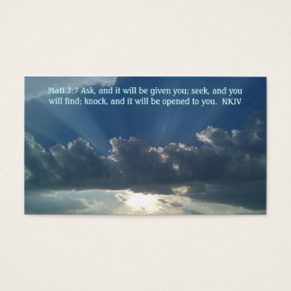 Prayer-kort Matt 7:7 Visitkort