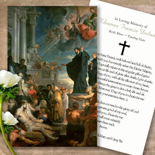 Prayer-kort Miracles of St Francis Xavier Visitkort