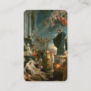 Prayer-kort Miracles St Francis Xavier Visitkort