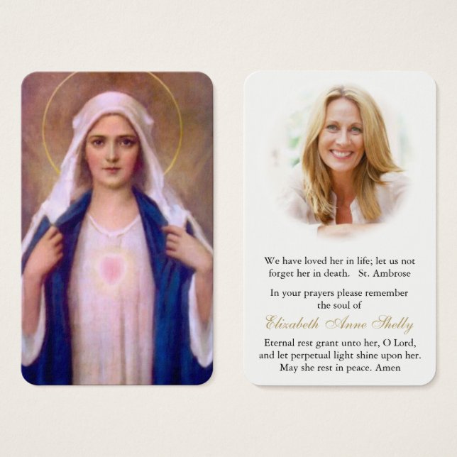 Prayer-kort | Mor Mary 1 Visitkort (Framsida & baksida)