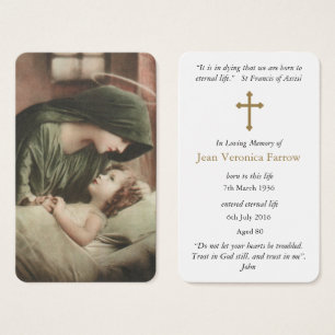 Prayer-kort Mor Mary Visitkort