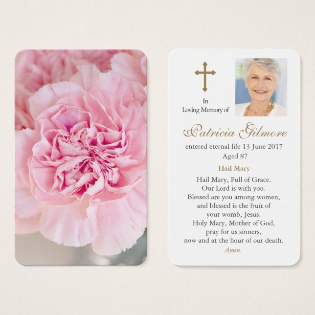 Prayer-kort | Peony Visitkort (Framsida & baksida)