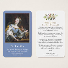 Prayer-kort | Saint Cecilia 1 Visitkort