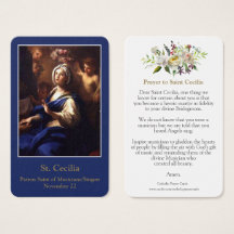 Prayer-kort | Saint Cecilia
