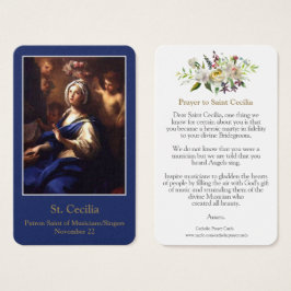Prayer-kort | Saint Cecilia Visitkort