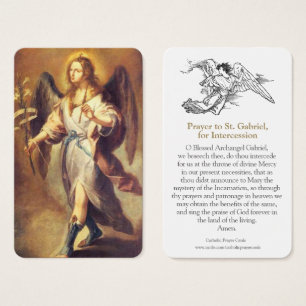 Prayer-kort Saint Gabriel 1 Visitkort