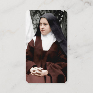 Prayer-kort Saint Thérèse Visitkort