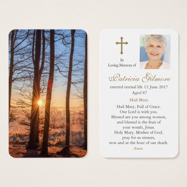 Prayer-kort | Sol Rays Visitkort (Framsida & baksida)