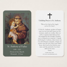 Prayer-kort | St Anthony 02 Visitkort