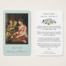 Prayer-kort | St. Cecilia 1