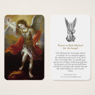 Prayer-kort   St. Michael 2 Visitkort