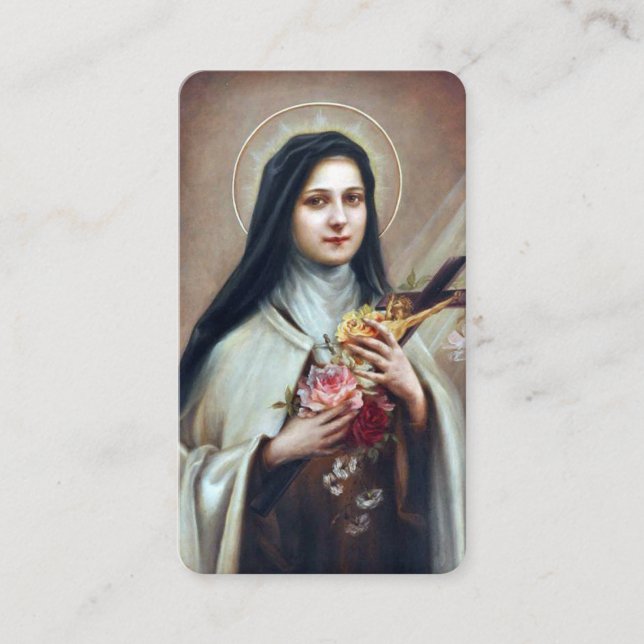 Prayer-kort | Thérèse aux Ro Visitkort (Framsida)