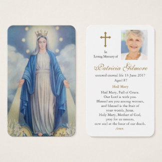 Prayer-kort | Vår Dam Miraculous Medal Visitkort
