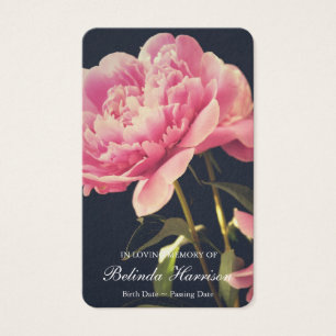 Prayer-kort Vintage Rosa Peony Visitkort