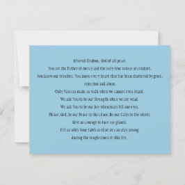 Prayer-kortet "A Prayer for Peace" Tack Kort
