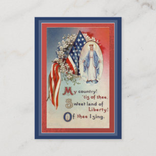 Prayer Military Blad Virgin Mary-Heliga Card Visitkort