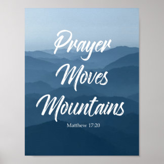 PRAYER MOVES MOUNTAINS WALL ART POSTER