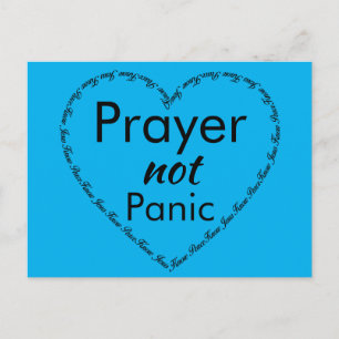 Prayer not Panic Faith in Jesus Christian Vykort