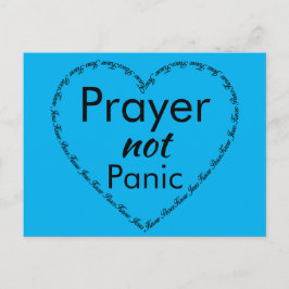Prayer not Panic Faith in Jesus Christian Vykort
