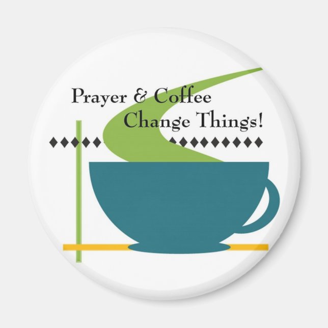 Prayer och kaffe Magnet (Framsidan)