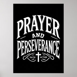 Prayer och Perseverance - Faith, Hustle, Success Poster
