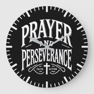 Prayer och Perseverance - Faith, Hustle, Success Stor Klocka