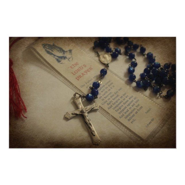 Prayer och Rosary Fototryck (Framsidan)