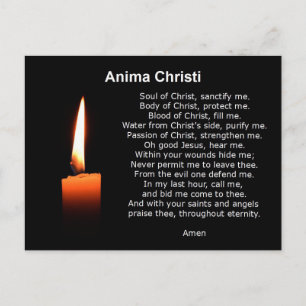 Prayer of Comfort Anima Christi Sould of Jesus Vykort