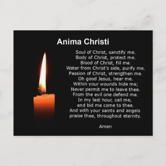 Prayer of Comfort Anima Christi Sould of Jesus Vykort