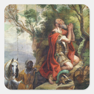 Prayer of Gideon, tecknad för tapekonst Fyrkantigt Klistermärke