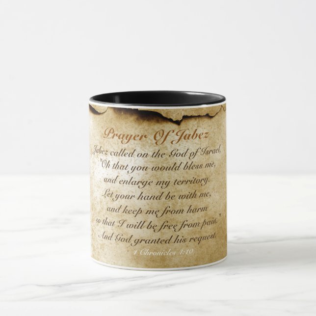 Prayer of Jabez, Bible Verse, 1 Chronicles 4:10 Mugg (Center)