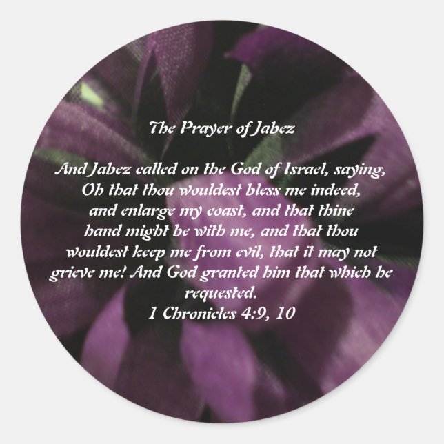 Prayer of Jabez Runt Klistermärke (Framsida)