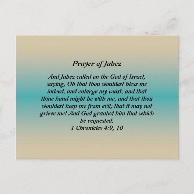 Prayer of Jabez Vykort (Framsida)
