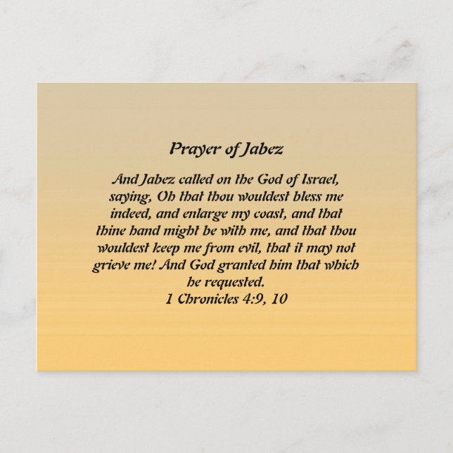 Prayer of Jabez Vykort (Framsida)