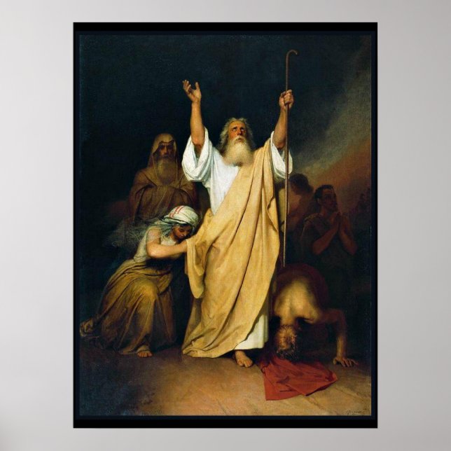 Prayer of Moses, konsmålning av bra, Poster (Framsidan)