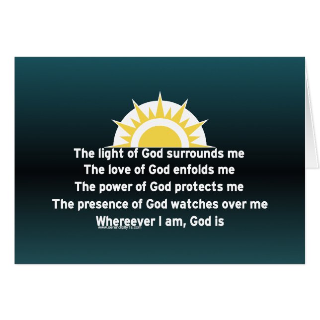 Prayer of Protection Hälsningskort (Framsidan Horizontal)