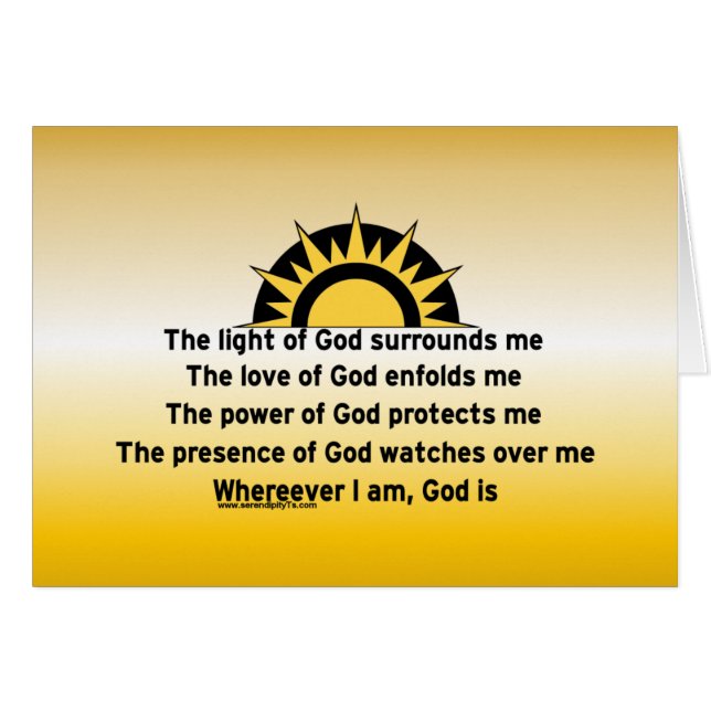 Prayer of Protection Hälsningskort (Framsidan Horizontal)