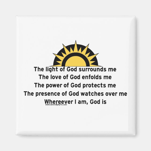 Prayer of Protection Magnet (Framsidan)
