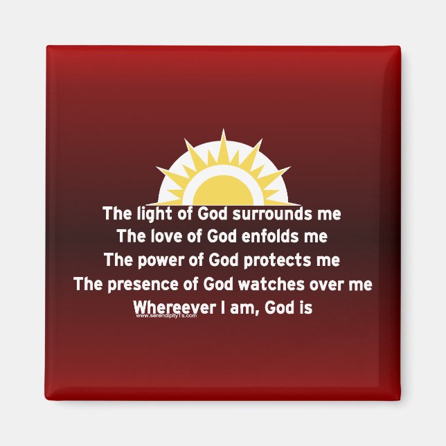 Prayer of Protection Magnet (Framsidan)