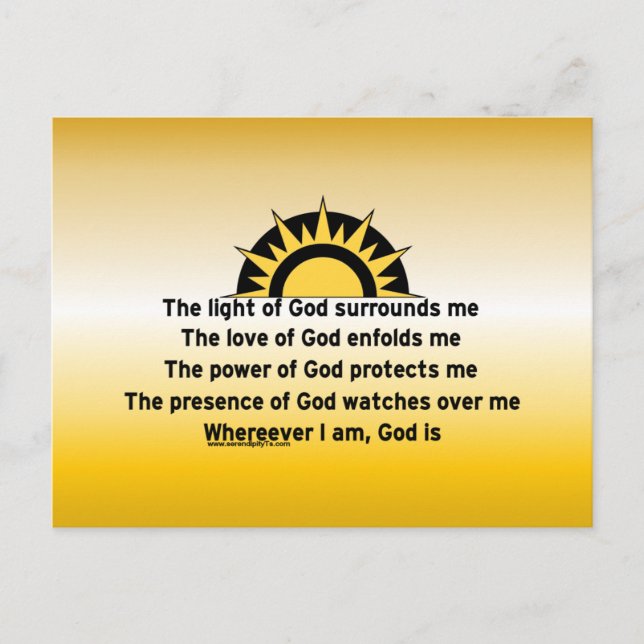 Prayer of Protection Vykort (Framsida)