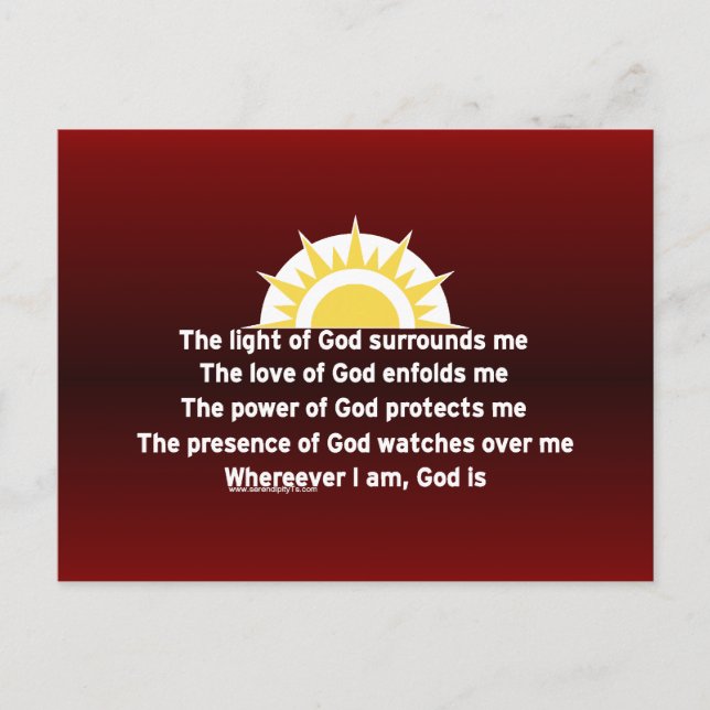 Prayer of Protection Vykort (Framsida)