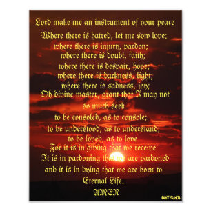 Prayer of Saint Francis  Fototryck