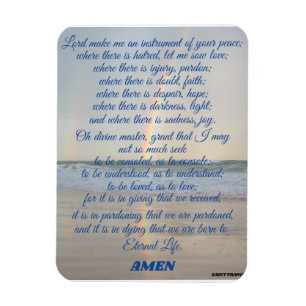 Prayer of Saint Francis Magnet