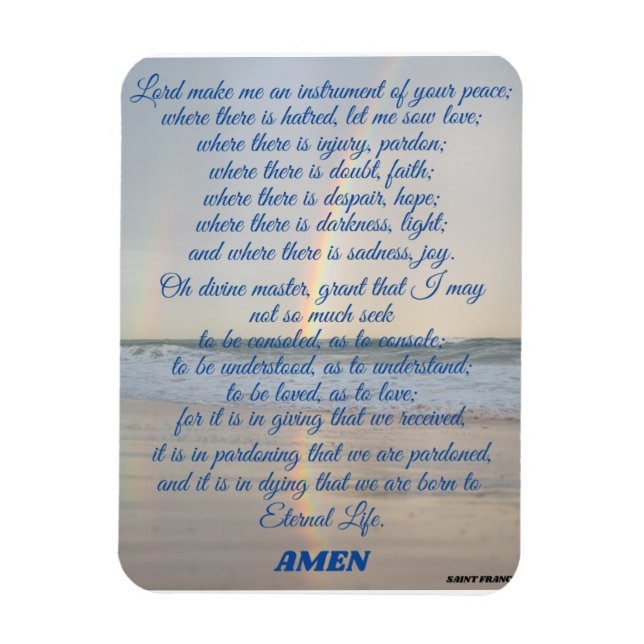 Prayer of Saint Francis Magnet (Vertikal)